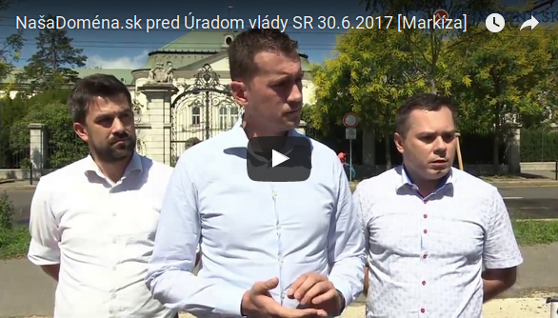 NašaDoména.sk pred Úradom vlády SR